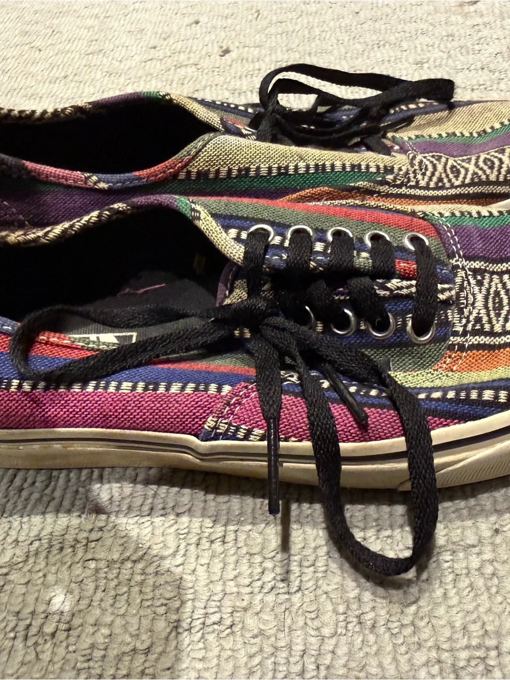 Vans Authentic Low-Top Sneakers in Multicolor Stripe